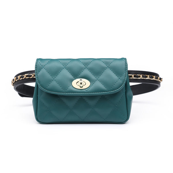 Bolso Crossbody Rombo con Cadena - Perfumero de Moda Compacto