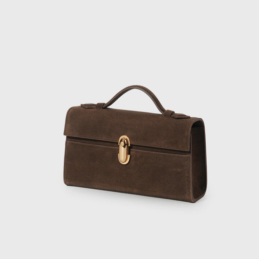 Bolso de Ante de Un Solo Asa - Cartera Cuadrada Compacta - Image 14