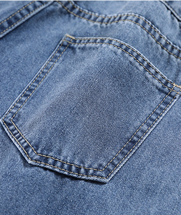 Jeans Rectos Cintura Alta Doble Botonadura para Mujer - Image 8