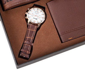 Conjunto Combo Cinturón de Cuero, Cartera y Reloj para Hombre - Image 9
