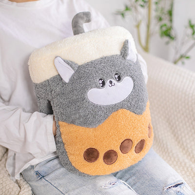 Calentador de Manos Peluche Osito Husky con Té de Leche - Image 4