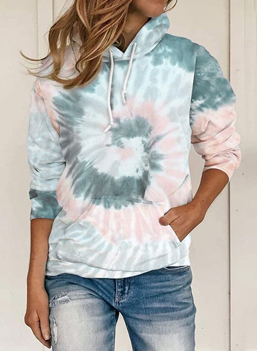 Sudadera con Capucha Estampado Tie-dye Manga Larga - Image 10