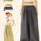Pantalones Sueltos Retro Azul con Patrón Geométrico