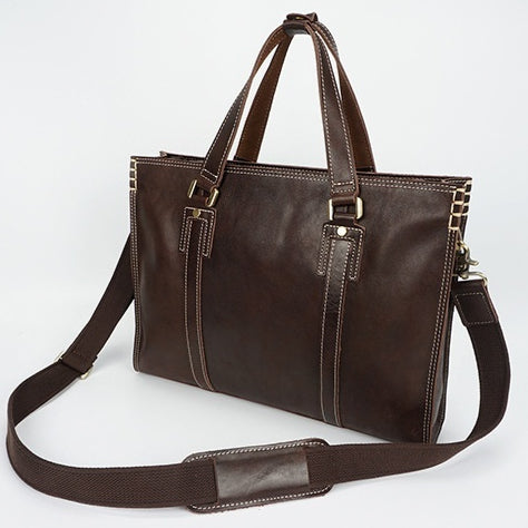 Bolsa Mensajera de Cuero Vacuno Engrasado Premium
