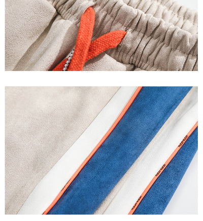 Pantalón Suelto de Gamuza con Contraste de Colores y Cintura Ajustable - Image 15