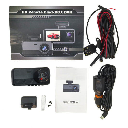 Grabadora Dashcam Triple 1080p HD con 3 Lentes - Image 24
