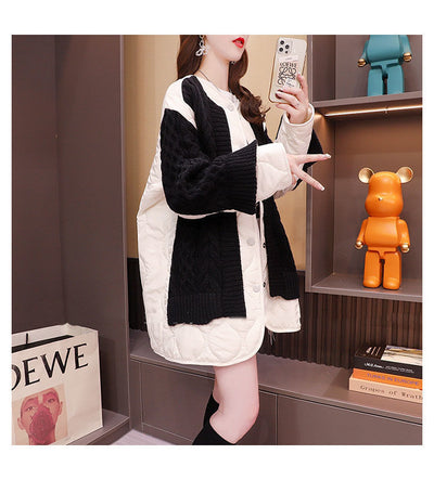 Cardigan Patchwork Tejido Midi para Mujer - Image 11