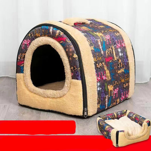 Casa Cama para Gatos Cerrada Desmontable y Lavable - Image 21