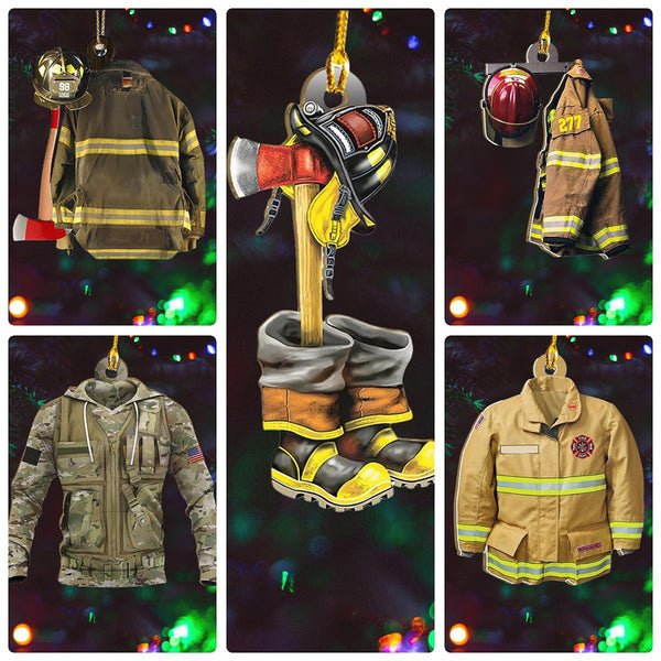 Adorno Navideño Árbol de Navidad en Madera con Diseño de Traje Ignífugo