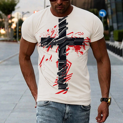 Playera Hombre Estampado 3D Manga Corta - Image 6