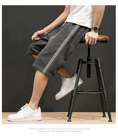 Shorts de Mezclilla Talla Grande con Cintura Elástica Ajustable - Image 8