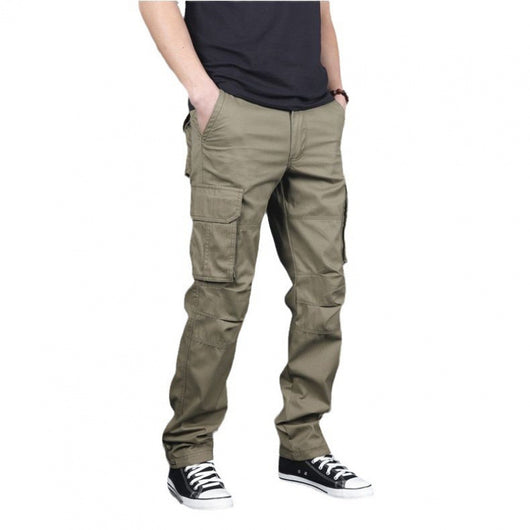 Pantalones Cargo Talla Grande 100% Algodón con Múltiples Bolsillos - Image 3