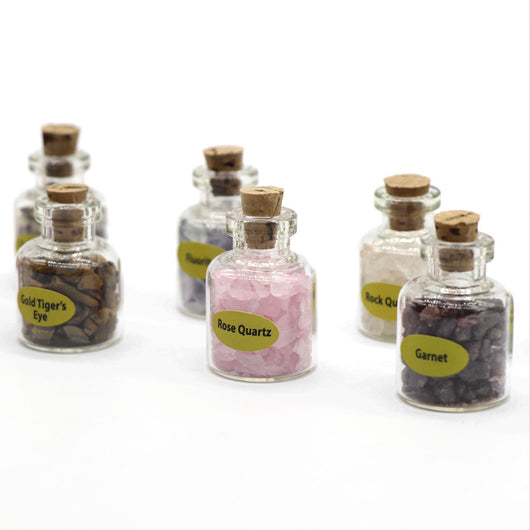 Botella de Cristales de Ágata - Espécimen Mineral con Gemas Naturales - Image 7