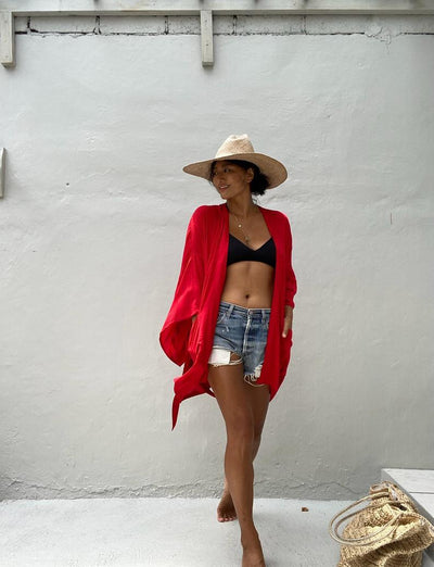 Cardigan Corto Casual para Playa con Protección Solar - Image 10