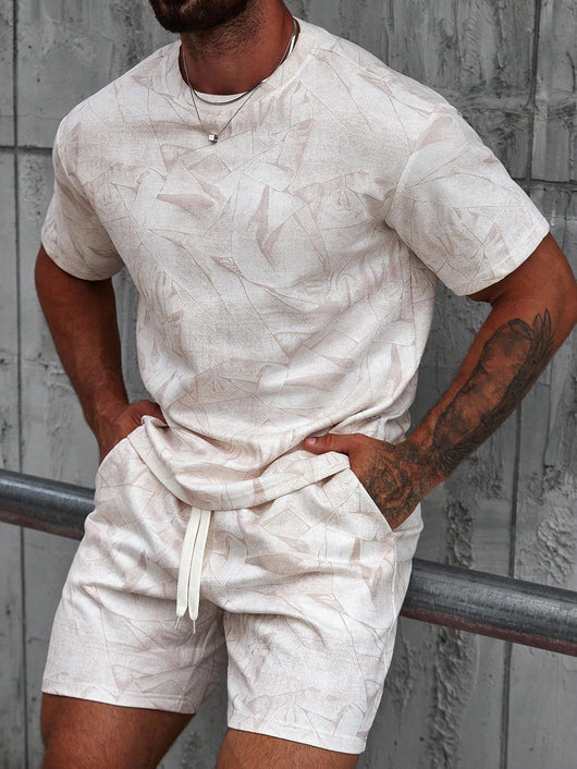 Conjunto Deportivo Casual para Hombre - Playera y Pantalón Corto Estampado - Image 11