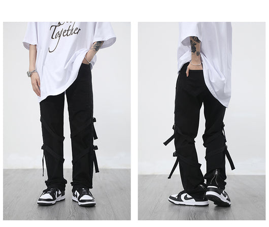 Jeans Rectos Sueltos con Detalle de Cinta - Estilo Urbano - Image 7