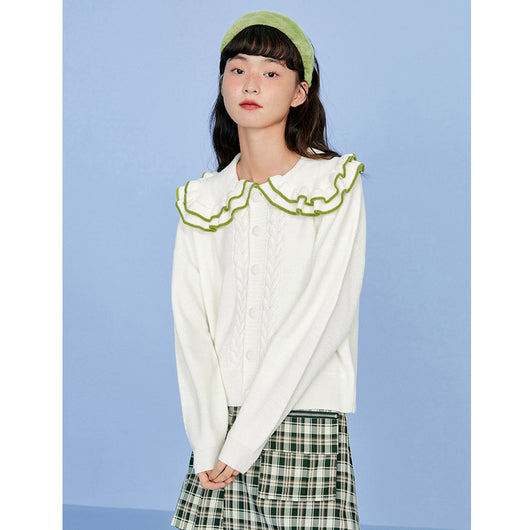 Cardigan Retro de Punto para Mujer con Cuello Solapa Elegante - Image 4