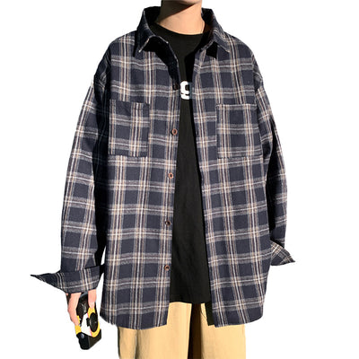 Camisa de Cuadros a Rayas Premium para Hombre - Elegancia Sofisticada - Image 4