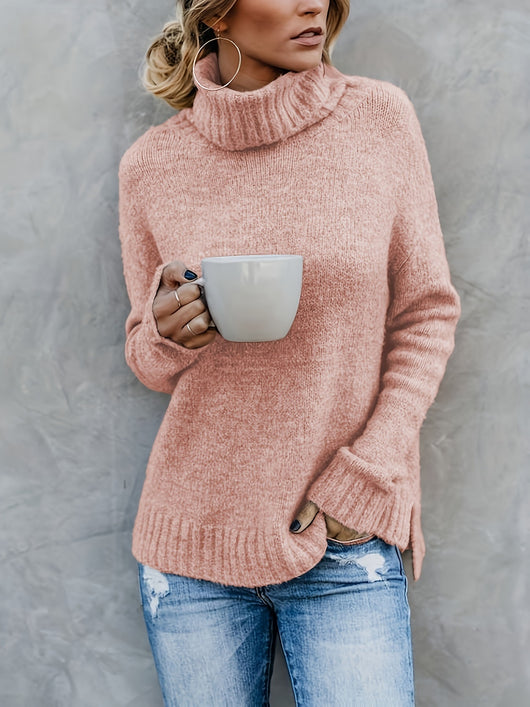 Suéter Cuello Alto Manga Larga para Mujer - Estilo Europeo - Image 11