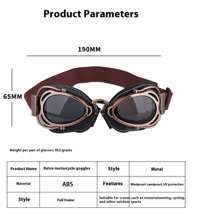 Gafas Protectoras Retro para Motocicleta - Estilo Piloto Harley con Protección Reflectante - Image 17