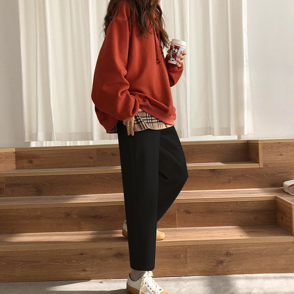 Pantalones de Pana Cintura Alta para Mujer Corte Holgado