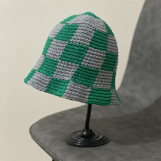 Gorro Pescador Cuadros Escocés Estilo Japonés para Mujer - Image 3