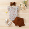 Blusa Infantil Floral con Mangas Volantes