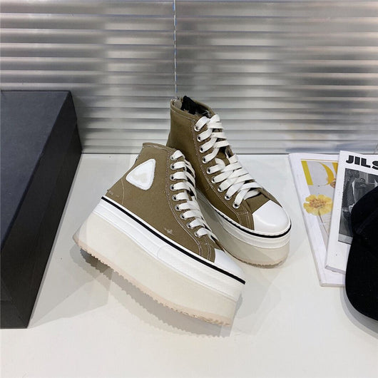 Zapatillas Canvas Rotas de Plataforma Alta para Mujer - Image 11