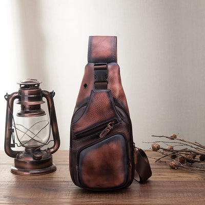 Bolsa de Pecho en Cuero Genuino para Hombre - Image 19