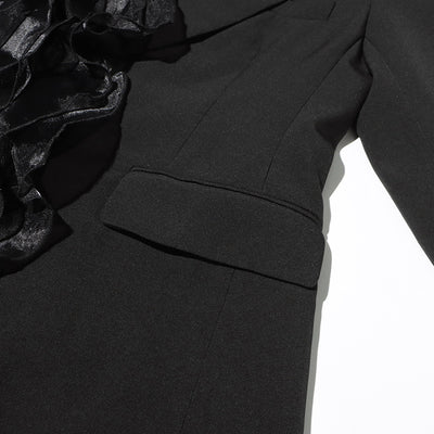 Blazer Mujer Diseño Asimétrico con Volantes en Tul - Image 12