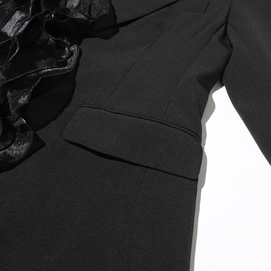 Blazer Mujer Diseño Asimétrico con Volantes en Tul - Image 12