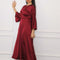 Vestido de Seda Satinada con Mangas Loto Inspiración Oriente Medio