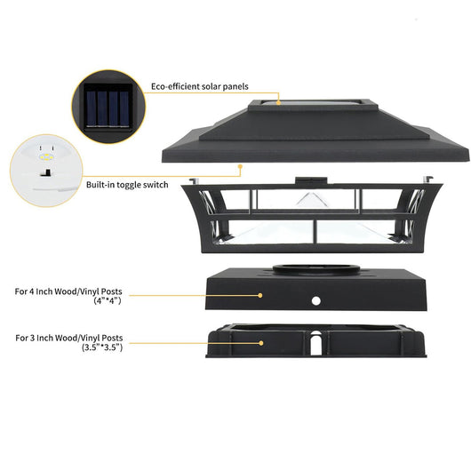 Lámpara Solar para Pilares de Jardín - Iluminación Exterior Automática - Image 17