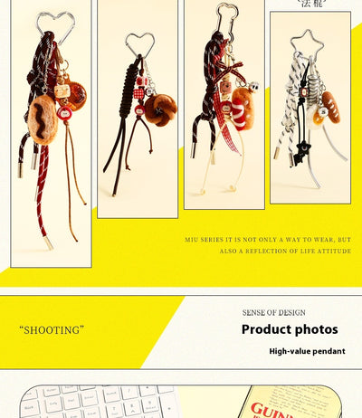 Llavero Decorativo de Fieltro Pan - Accesorio Escolar y Joyería Miniatura - Image 12
