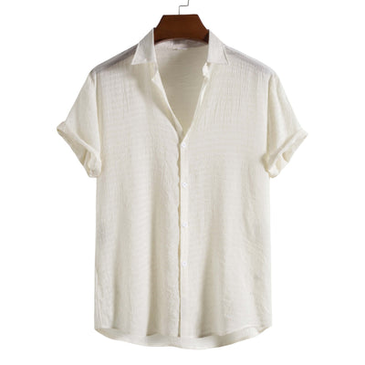 Camisa Manga Corta Cuadros Oscuros para Hombre - Image 21