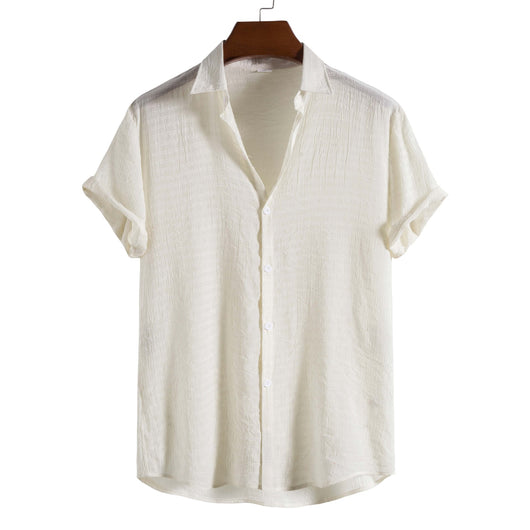 Camisa Manga Corta Cuadros Oscuros para Hombre - Image 21