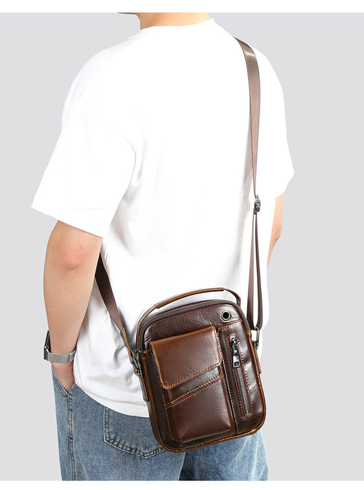 Bolso Crossbody de Cuero Minimalista para Hombre - Image 19