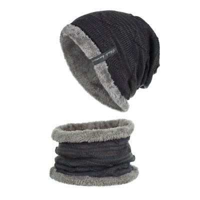 Gorro de Lana Tejido con Diseño Diagonal y Protección para Barbilla - Image 22