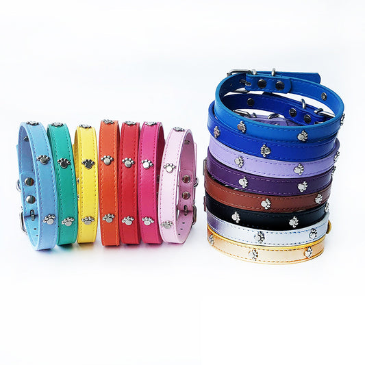 Pack de 10 Collares de Cuero PU 1.5" para Perros