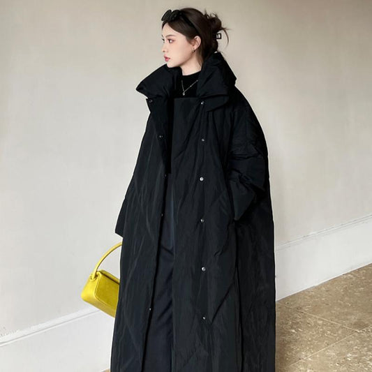 Abrigo Largo Invierno Talla Grande Estilo Coreano para Mujer - Image 2
