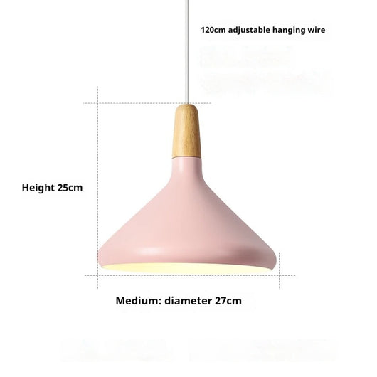 Lámpara Colgante Nórdica de Madera Sólida y Aluminio Diseño Minimalista - Image 14