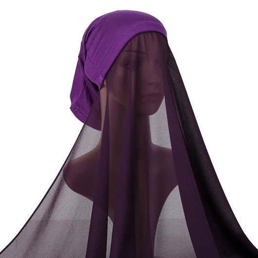 Traje de Gasa Perla para Mujer con Pañoleta Coordinada - Image 8