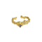 Pequeño Sense Of Design Irregular Micro-inlaid Zircon Texture Texture S925 Sterling Plateado Ring Female 18K Dorado Morado