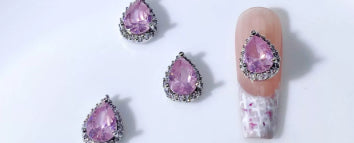 Accesorios de Nail Art en Circonita - Diseños Arco, Corazón, Luna e Irregular - Image 9