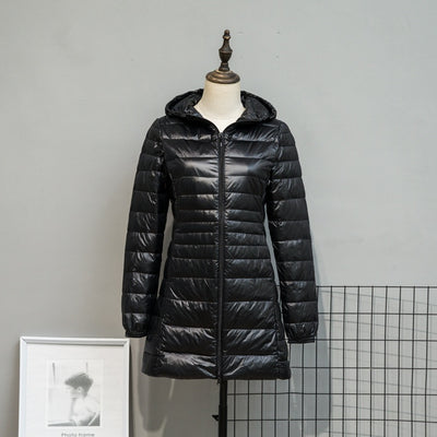 Chaqueta Acolchada Ligera Otoño Invierno Mujer Talla Grande Capucha Ajustada - Image 17