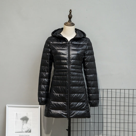Chaqueta Acolchada Ligera Otoño Invierno Mujer Talla Grande Capucha Ajustada - Image 17