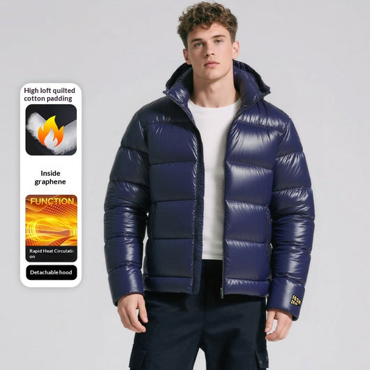 Abrigo de Invierno Acolchado e Impermeable para Hombre - Image 8