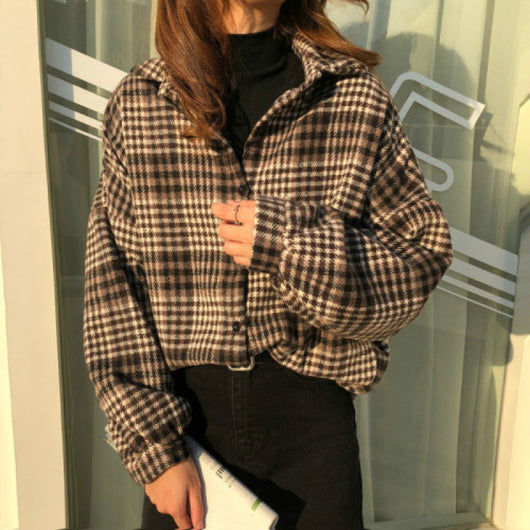 Camisa Cuadros Oversize Versátil - Diseño Holgado Unisex - Image 9