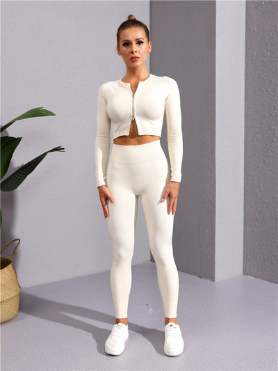Conjunto Deportivo Yoga Mujer: Top sin Costuras y Pantalones Ajustados - Image 46