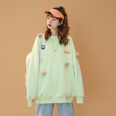 Suéter de Leche Mujer Primavera Otoño Suelto Estilo Coreano - Image 7